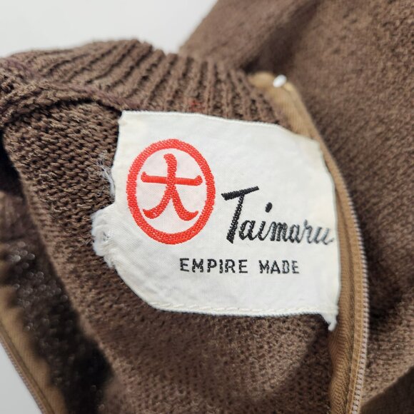 Vintage Taimaru Polyester Mod Dress XS Stretchy - Picture 7 of 11